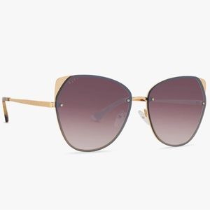 DIFF Cora sunglasses gold brown gradient NEW! Sold out style!